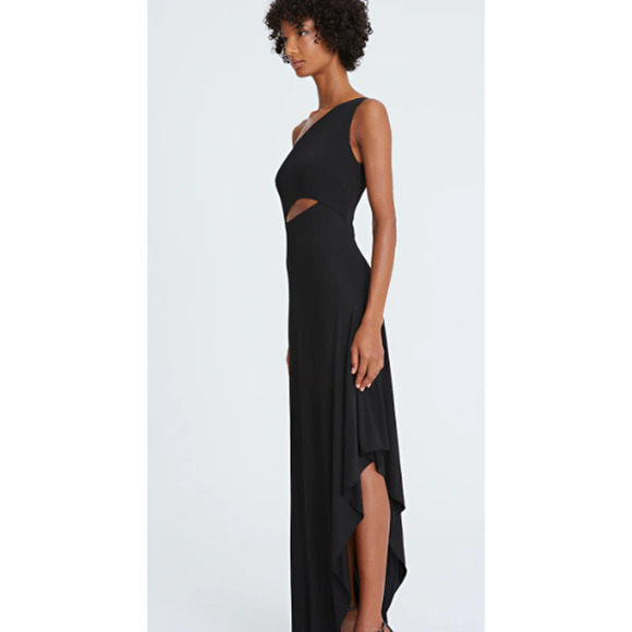 NWT Halston Clara Jersey Cascade Slit Gown Sz 2 Sold out! - Picture 3 of 4